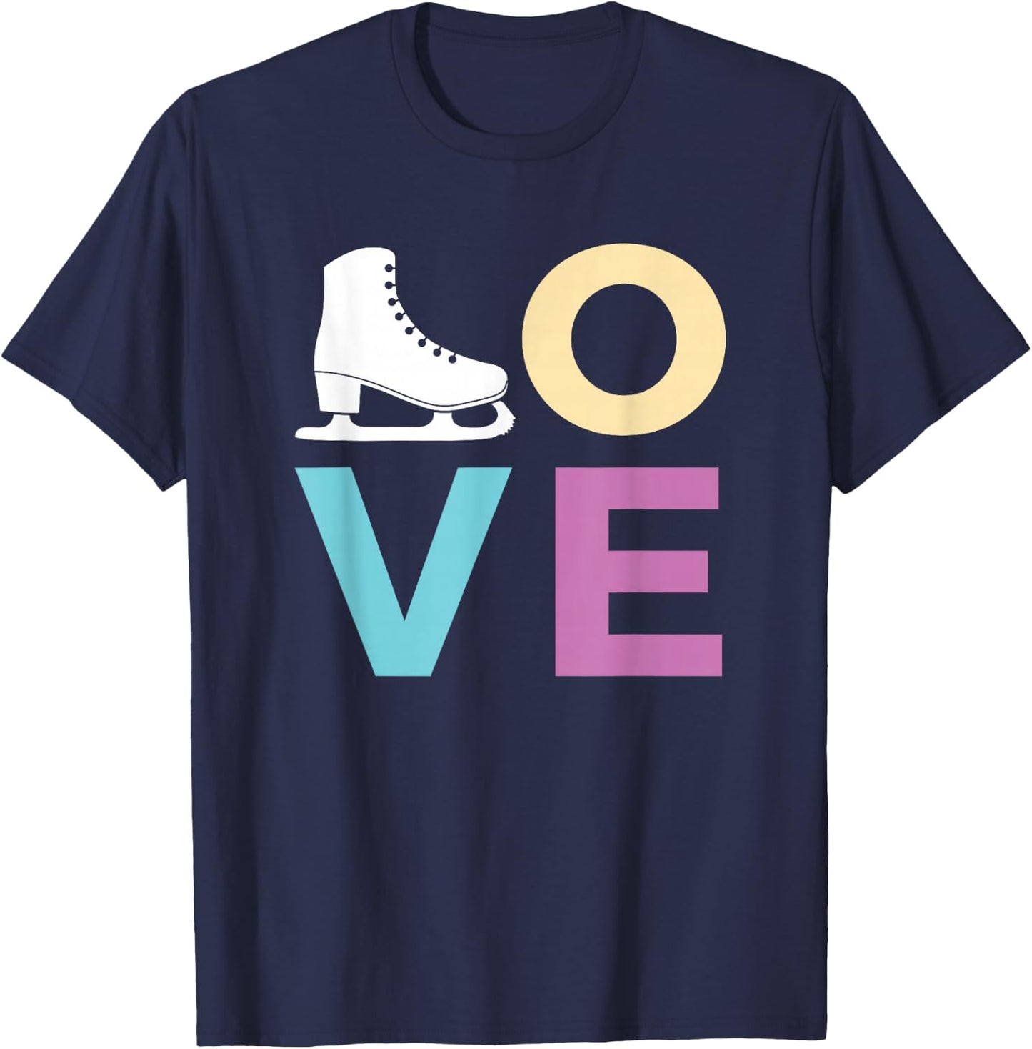 Figure Skating, for Girls Women; Love to Ice Skate T-Shirt - T-Shirt | Navy