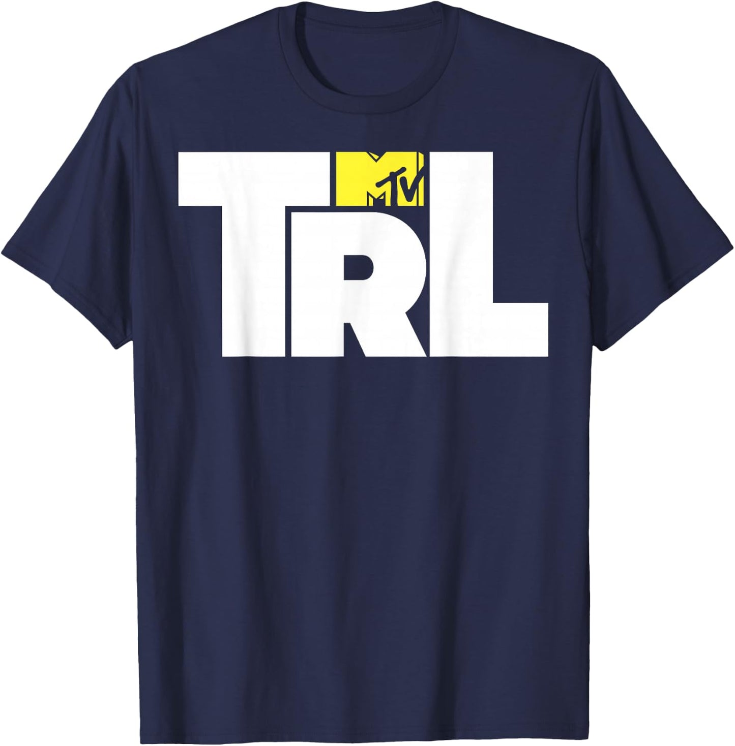 MTV TRL Simple Mid Chest Logo Graphic T-Shirt - T-Shirt | Navy