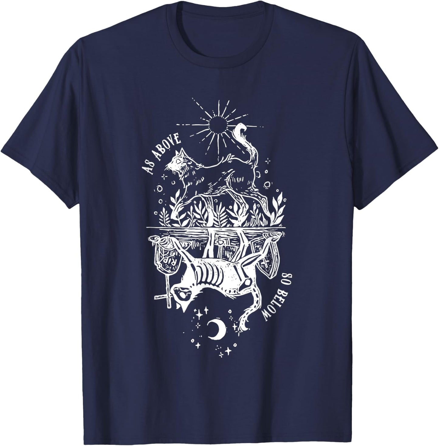 as above so below cat Women T-Shirt - T-Shirt | Navy
