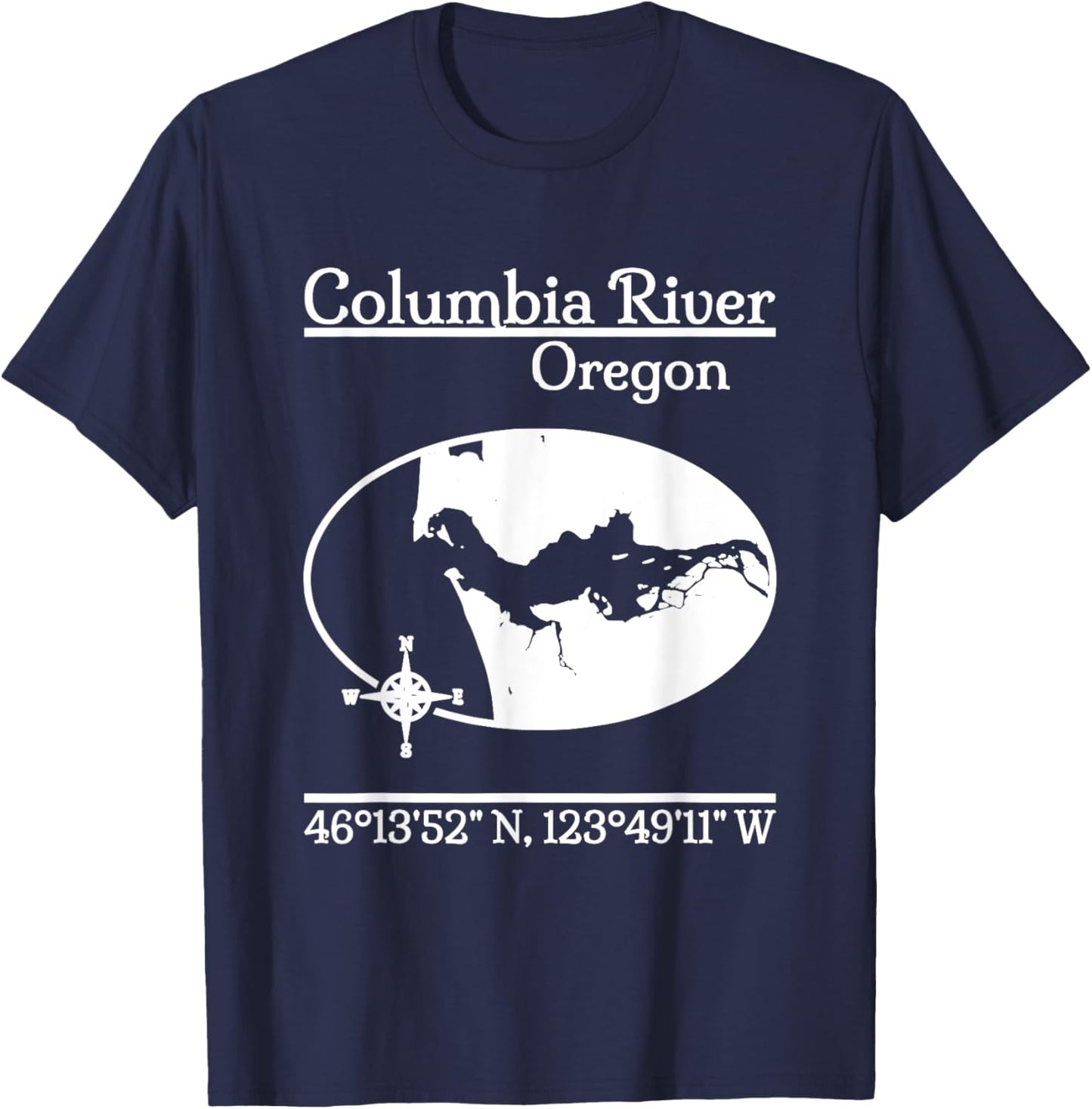 Columbia River - Oregon T-Shirt - T-Shirt | Navy