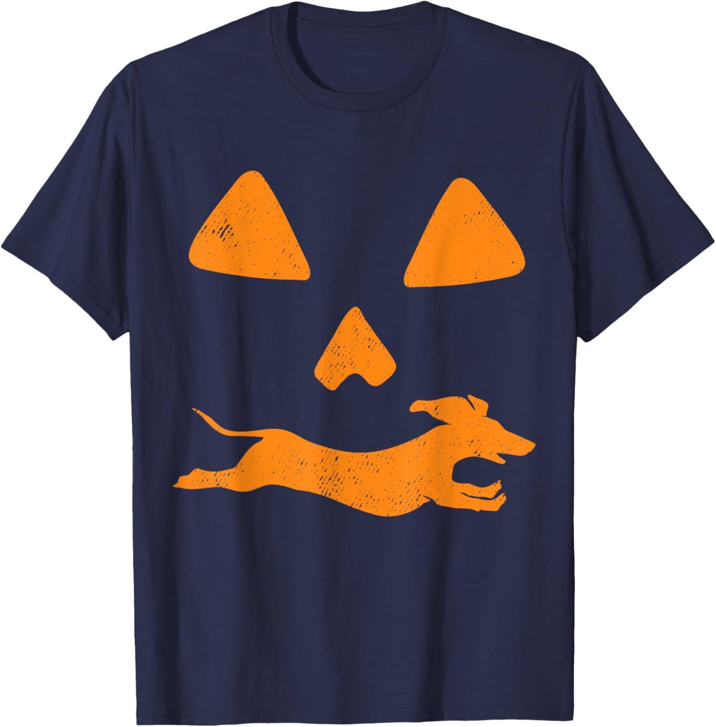 Funny Halloween Pumpkin Dachshund Jack-o-lantern Wiener Dog T-Shirt - T-Shirt | Navy