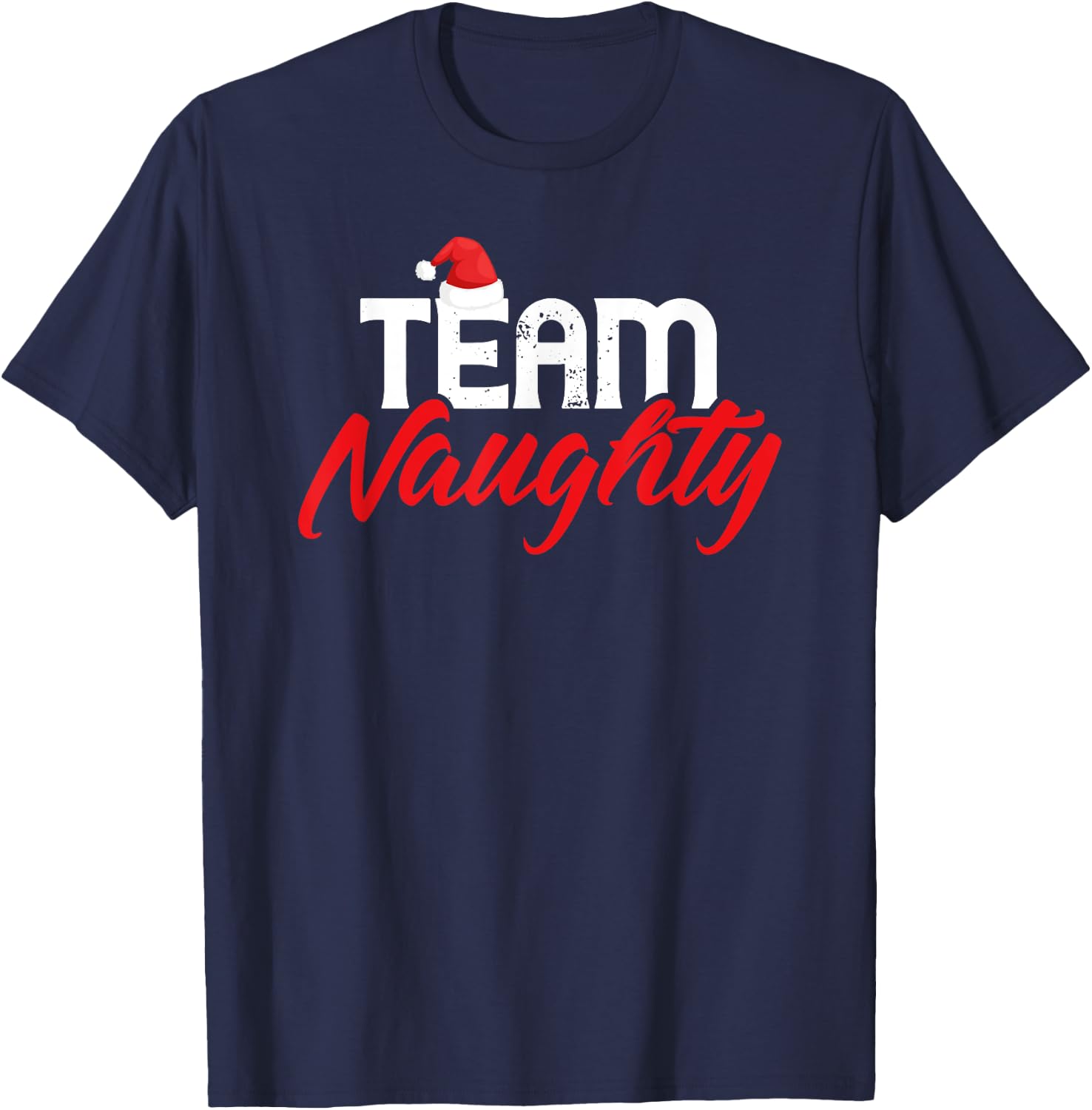 Team Naughty Shirt Funny Couple Matching Outfit Team Nice T-Shirt - T-Shirt | Navy