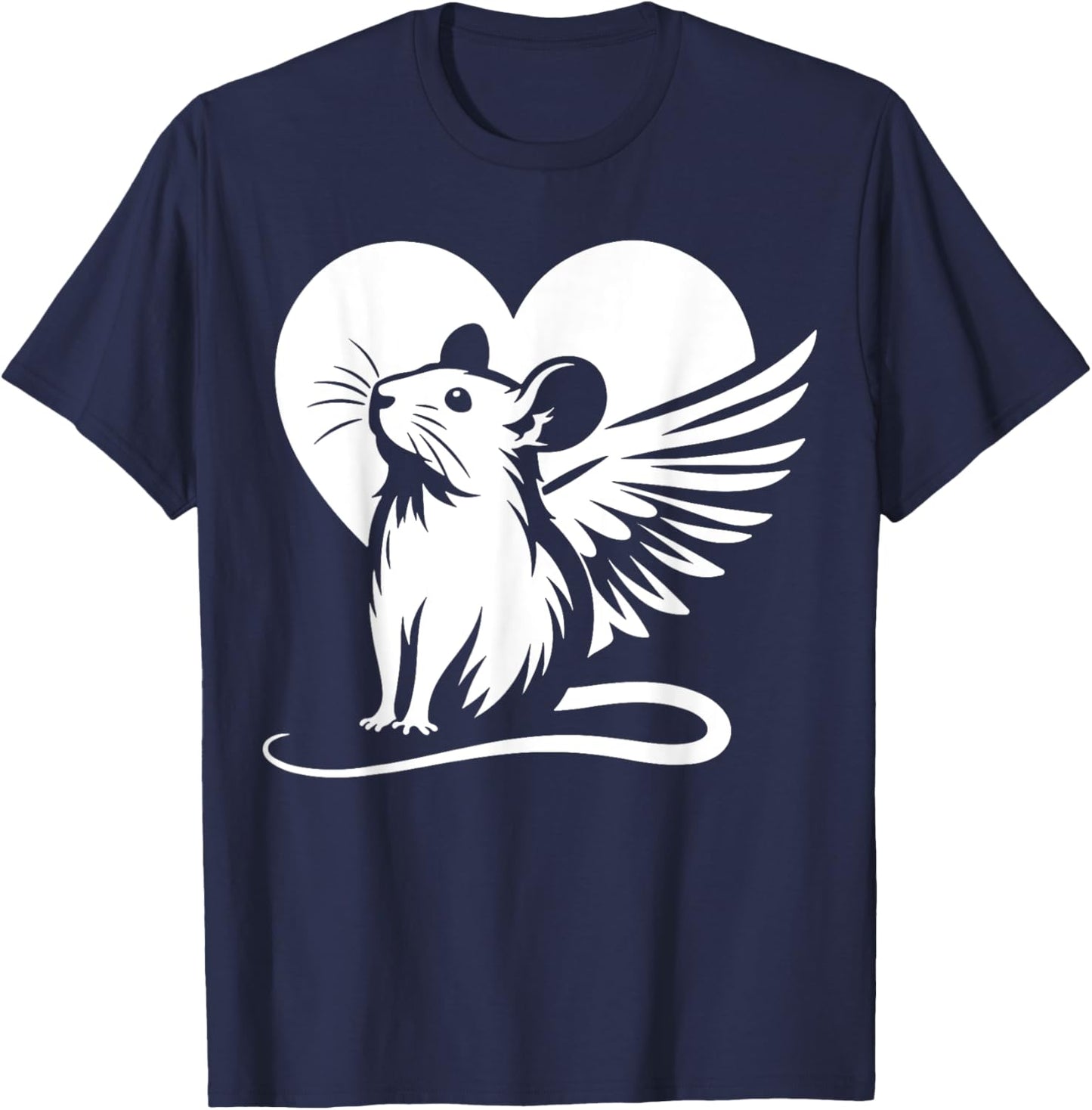 Cute Fancy Rat Angel Valentine's Day Love Pet Rat T-Shirt - T-Shirt | Navy