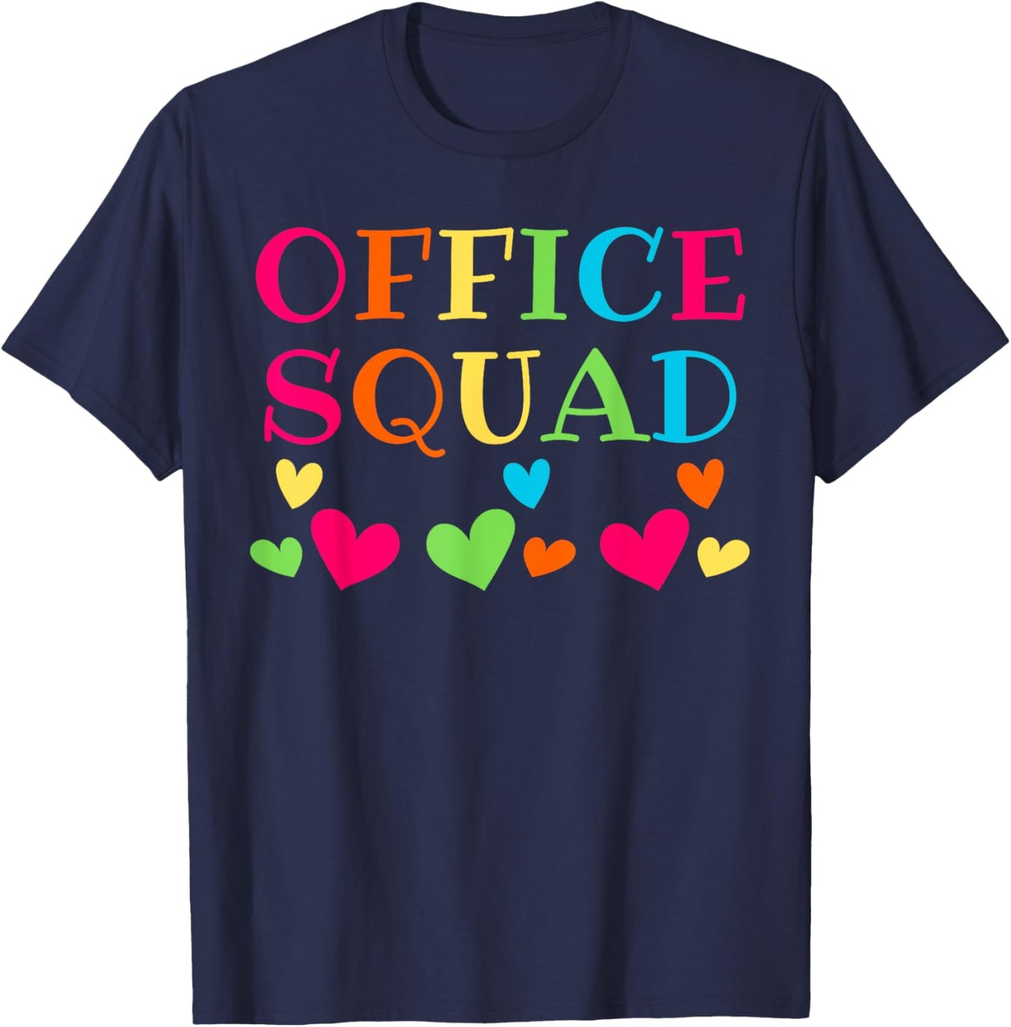 Office Squad Administrative Assistant Gift School Secretary T-Shirt - T-Shirt | Navy