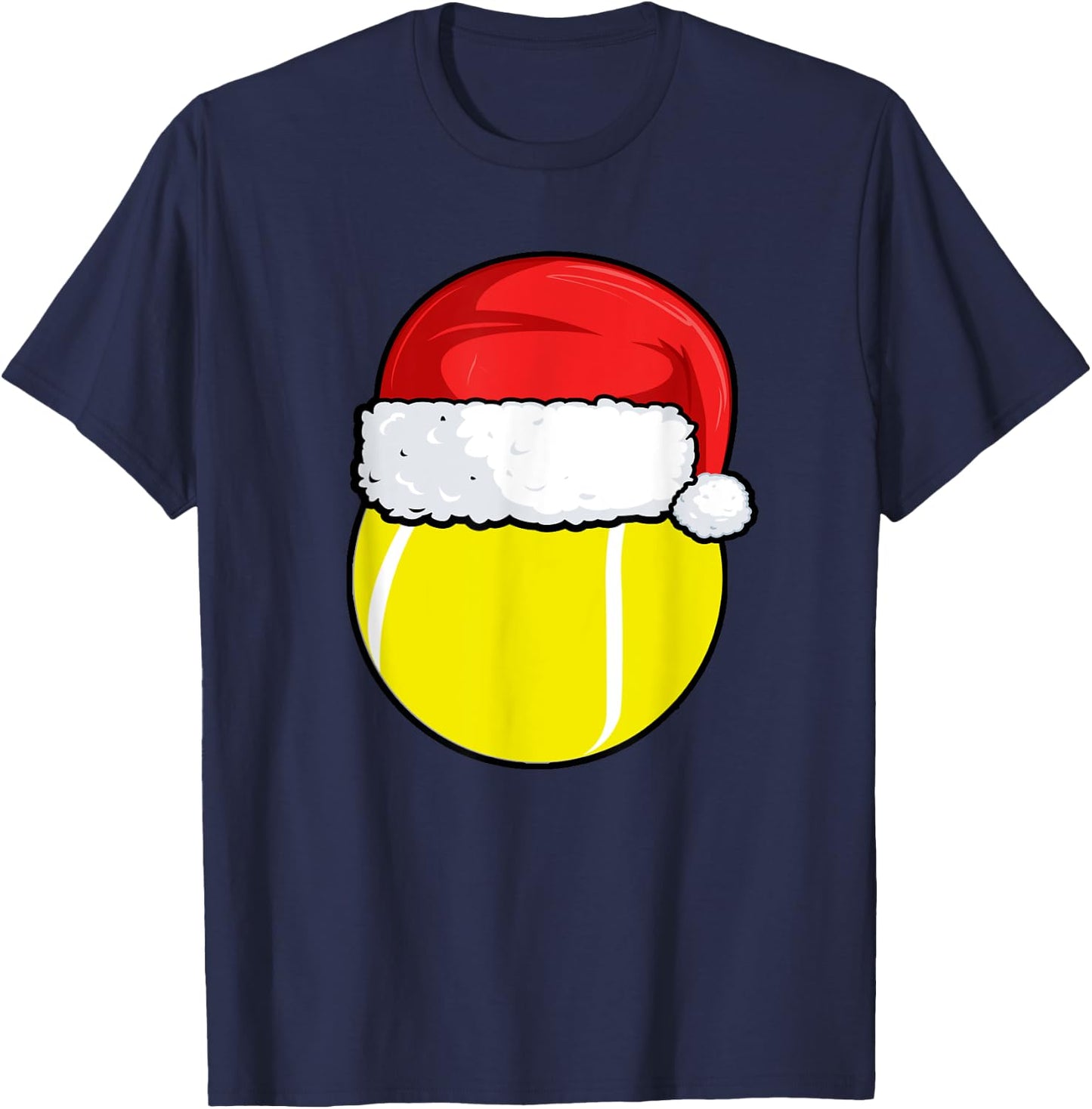Christmas Tennis Pajama, Tennis Ball Sweater Boys Girls T-Shirt - T-Shirt | Navy