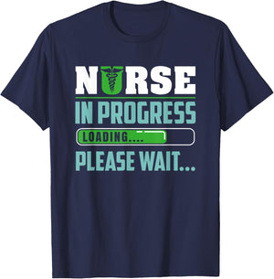 Cute Nursing Student Humor | Funny Future Nurse Saying T-Shirt - T-Shirt | Navy
