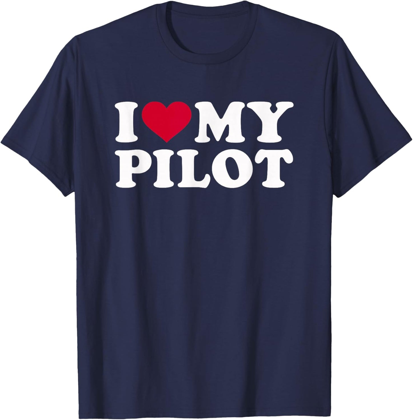 Ich liebe meinen Pilotten T-Shirt - T-Shirt | Navy