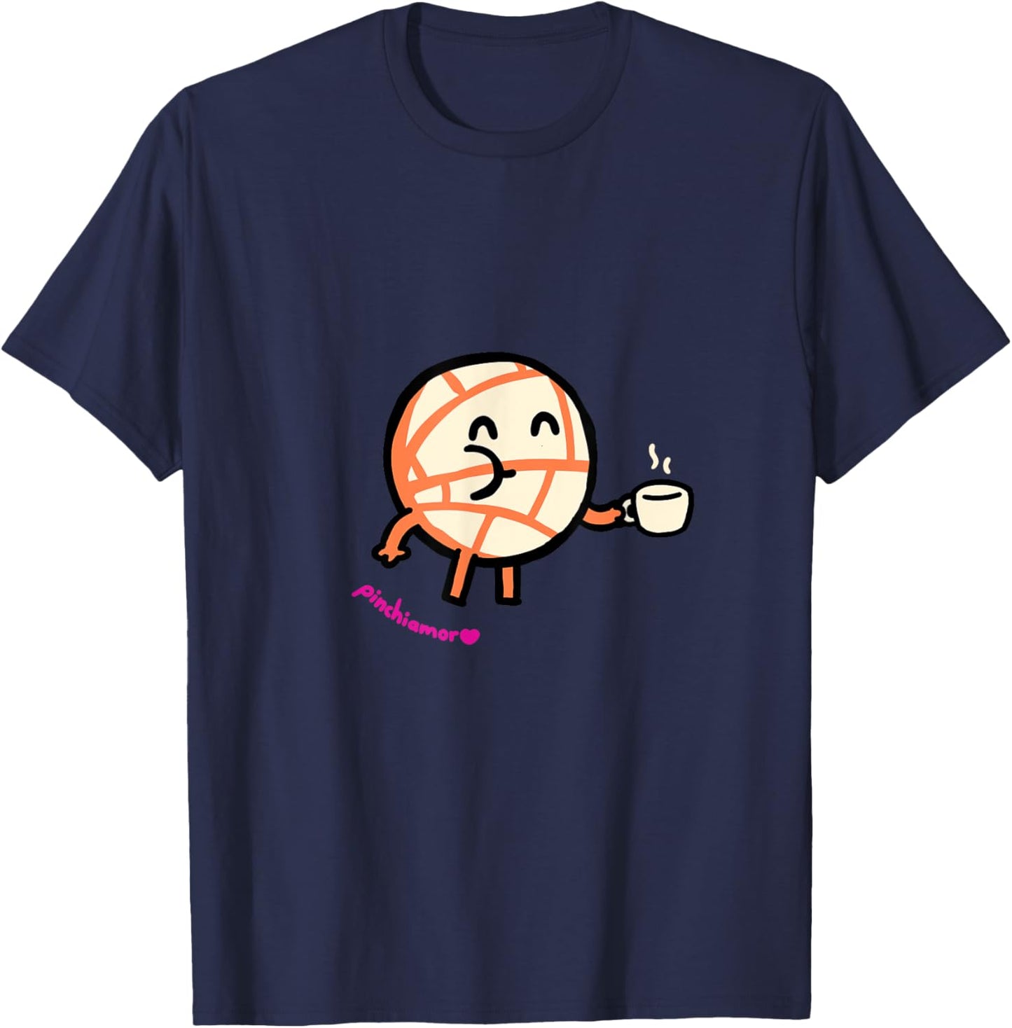 Couple desing Coffe and Pan, Love. T-Shirt - T-Shirt | Navy