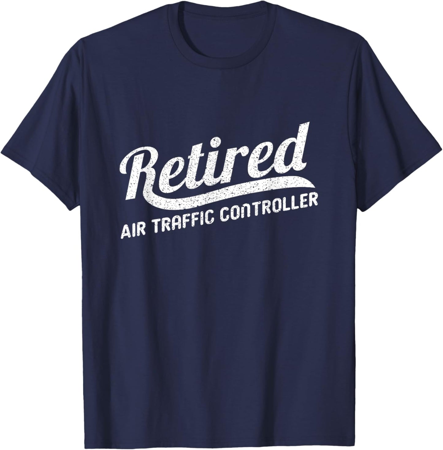 Classic Retirement Retro Retired Air Traffic Controller T-Shirt - T-Shirt | Navy