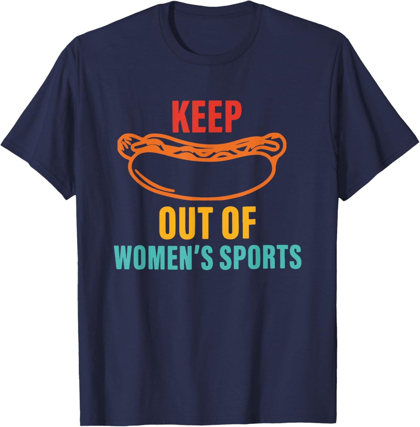 Keep Out Of Women's Sports Retro T-Shirt - T-Shirt | Navy