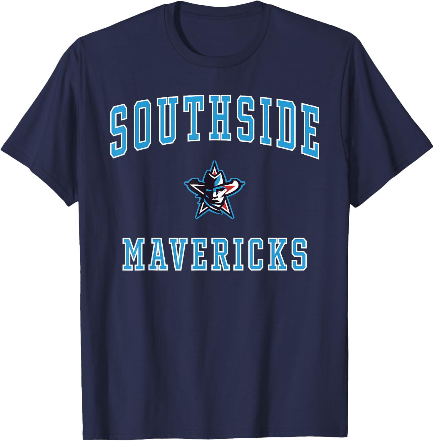 Southside High School Blue Mavericks T-Shirt - T-Shirt | Navy