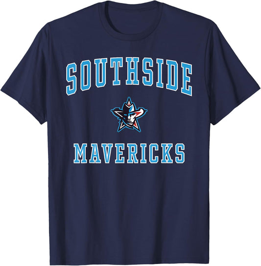 Southside High School Blue Mavericks T-Shirt - T-Shirt | Navy