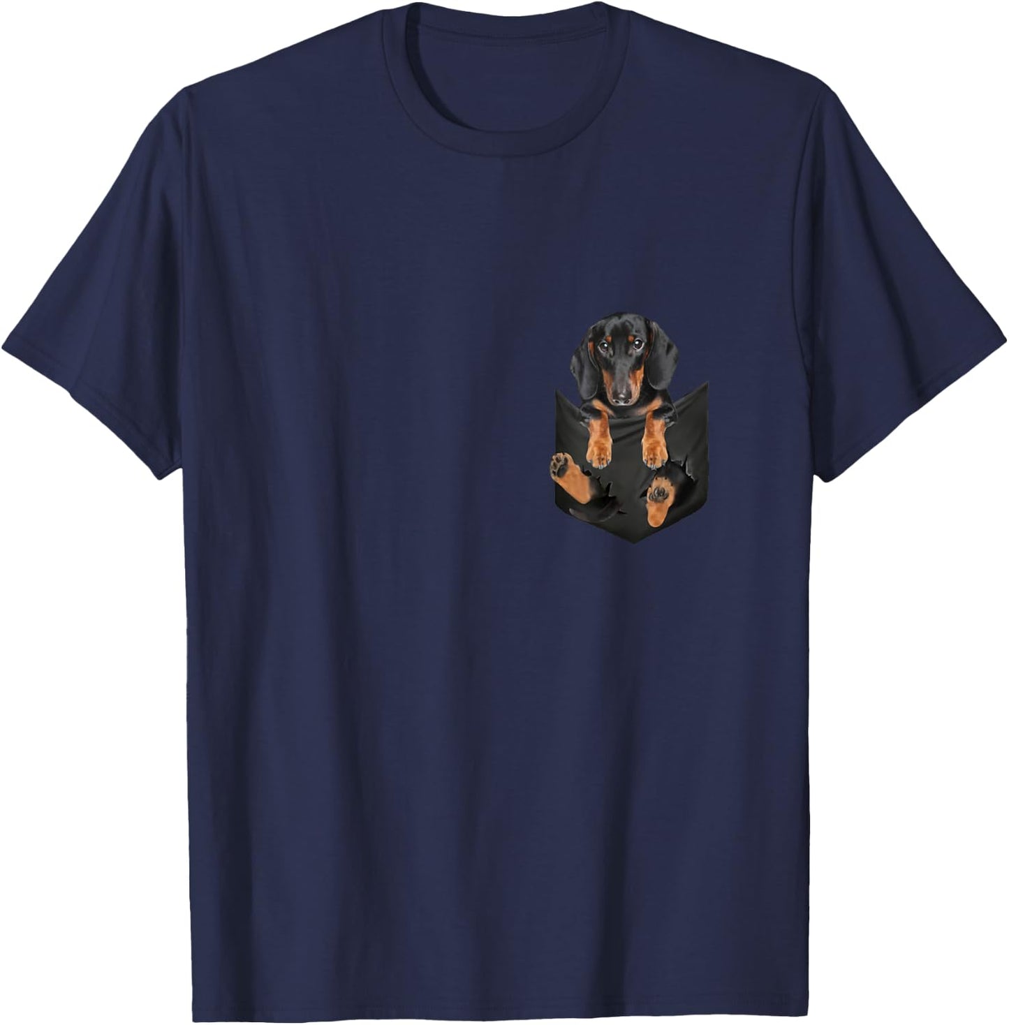 Dog Lovers Gifts Dachshund in a Bag Men Women Girls Kids T-Shirt - T-Shirt | Navy