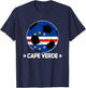 Cape Verde Football Team Cape Verde Flag Jersey Football T-Shirt - T-Shirt | Navy