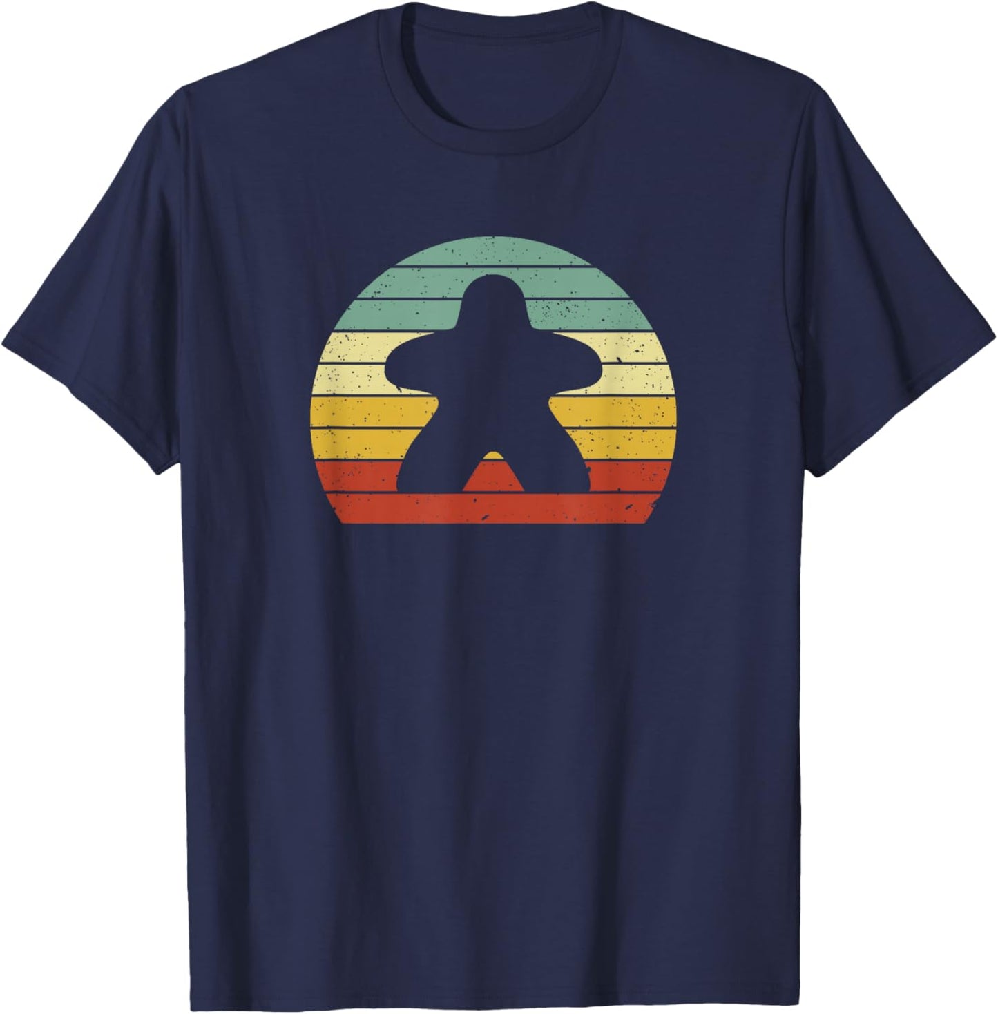 Retro Vintage Meeple Board Game Love Player Figure Geek Gift T-Shirt - T-Shirt | Navy