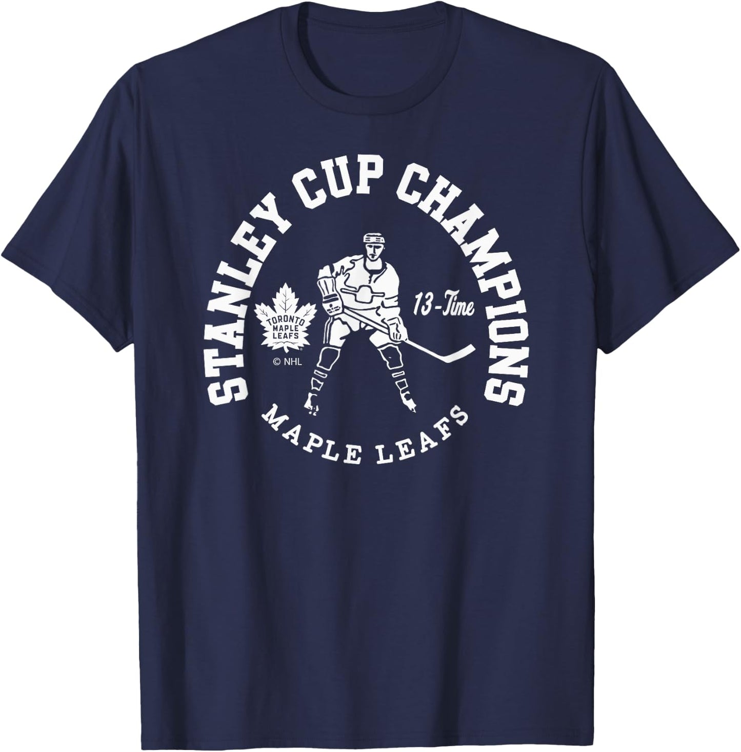 Toronto Maple Leafs Stanley Cup Champions 13-Time Blue T-Shirt - T-Shirt | Navy