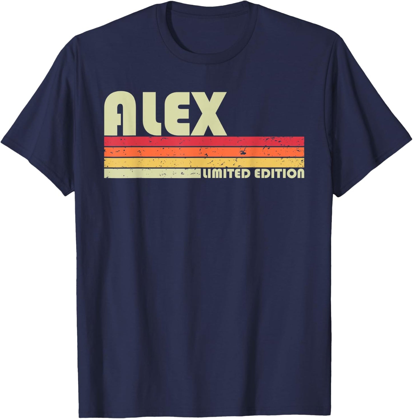 ALEX Gift Name Personalized Funny Retro Vintage Birthday T-Shirt - T-Shirt | Navy