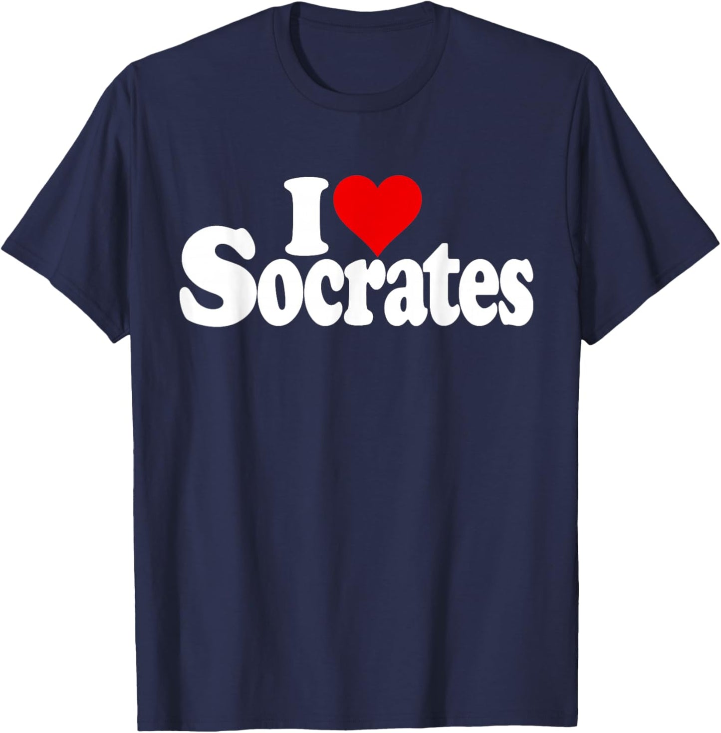 Greek Philosophy SOCRATIC I LOVE HEART SOCRATES T-Shirt - T-Shirt | Navy