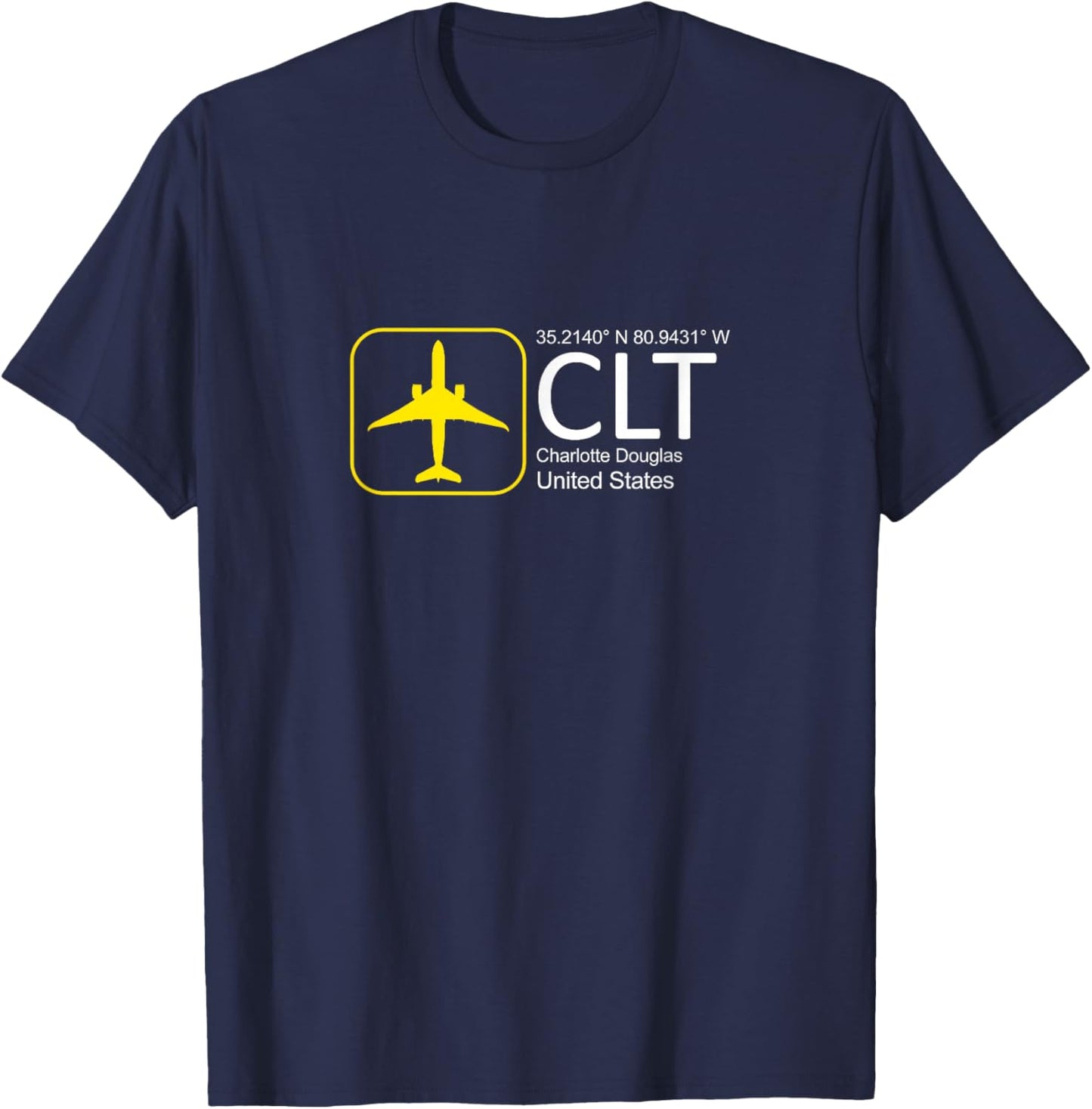 CLT Skyline Style: Charlotte Airport Merch T-Shirt - T-Shirt | Navy