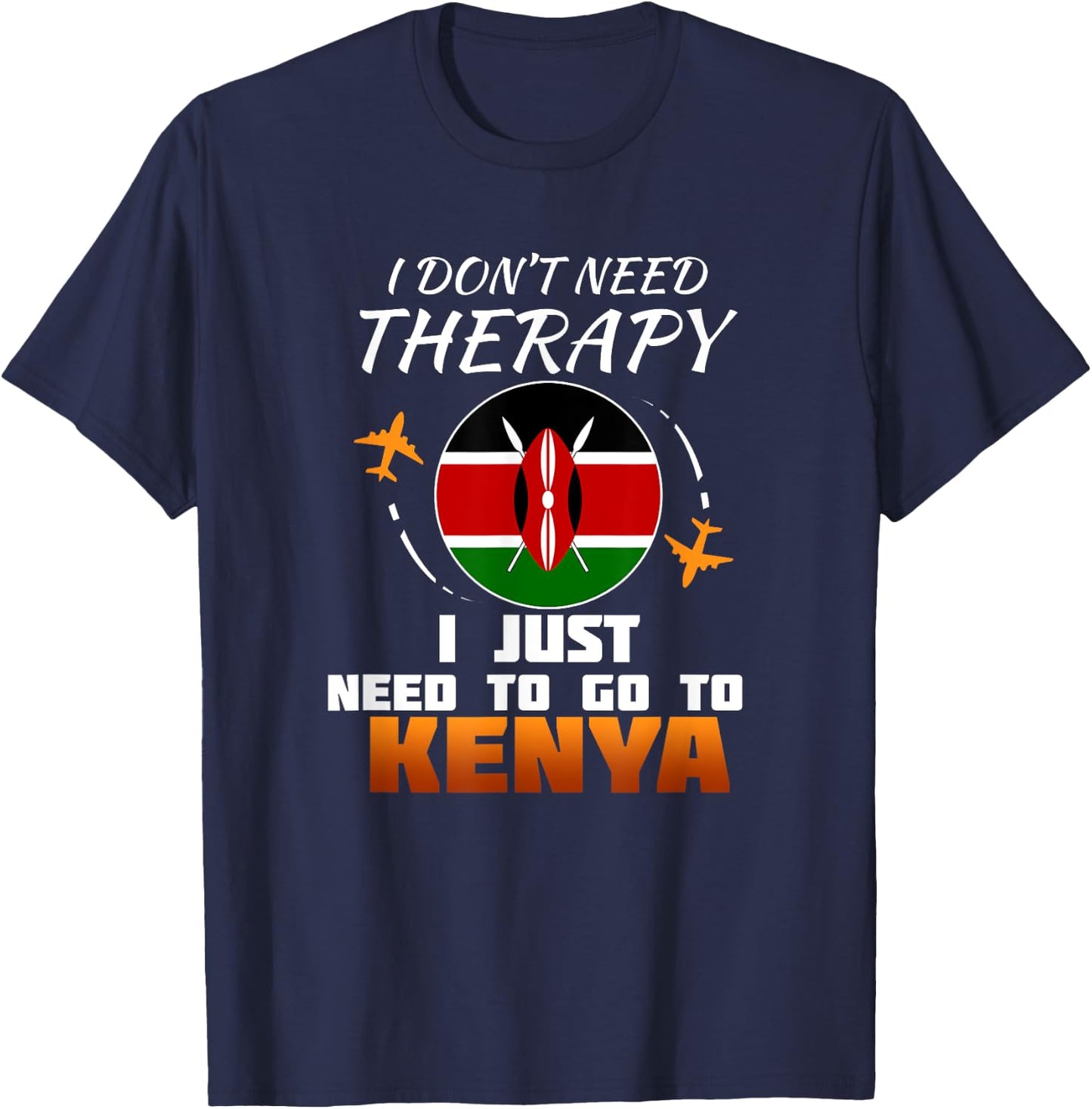 Kenyan Flag I Funny Kenya Flag I Vacation Kenya T-Shirt - T-Shirt | Navy