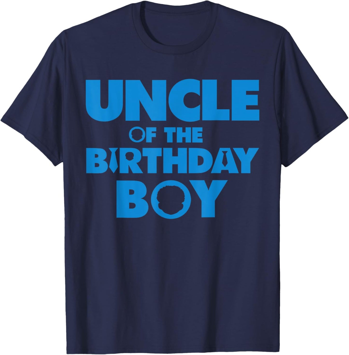 Uncle Of The Birthday Boy Afro Boss Baby Family Bday Party T-Shirt - T-Shirt | Navy