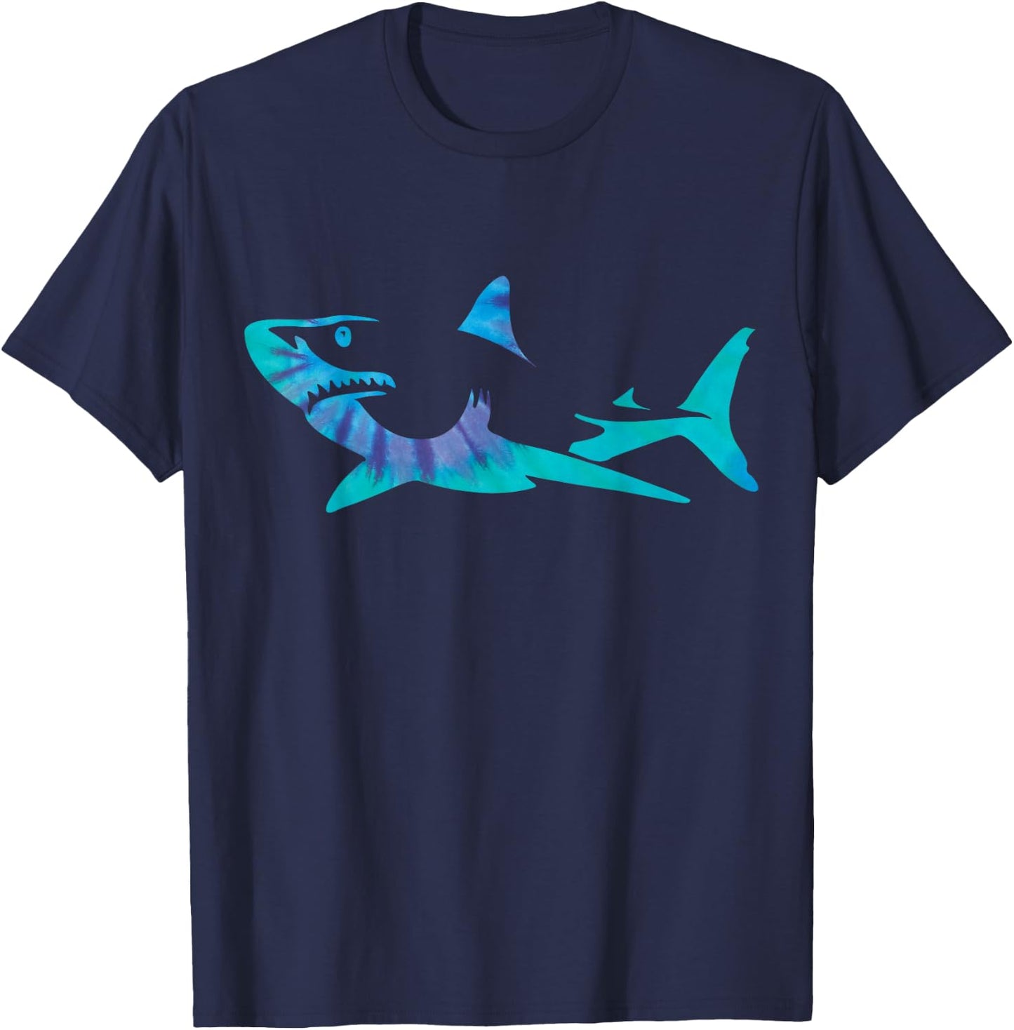 Shark Tie Dye Great White Shark T-Shirt - T-Shirt | Navy