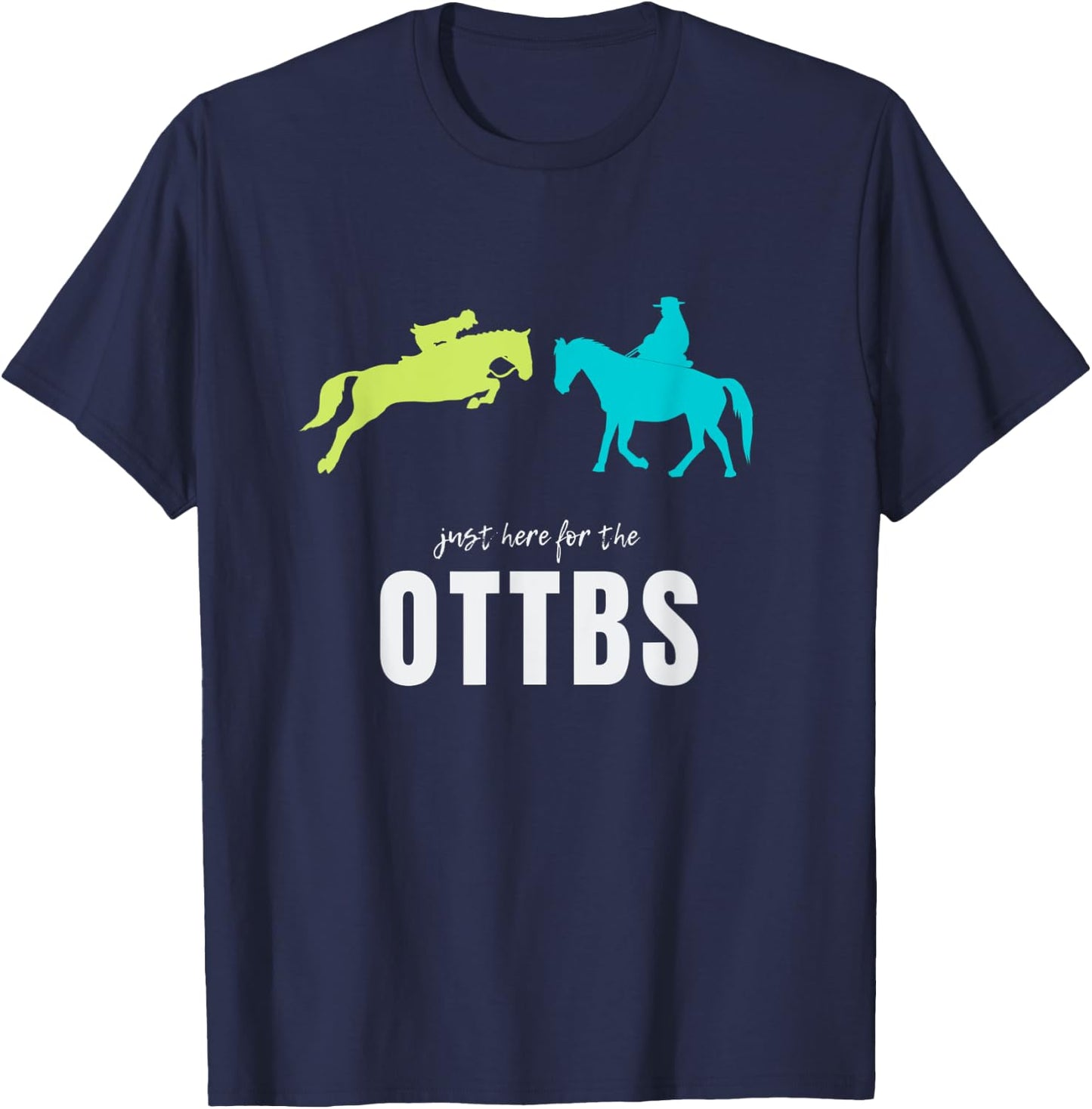 Off Track Thoroughbred, OTTB T-Shirt - T-Shirt | Navy