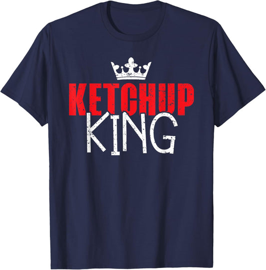 Condiments Food Lover Tomato Ketchup King T-Shirt - T-Shirt | Navy