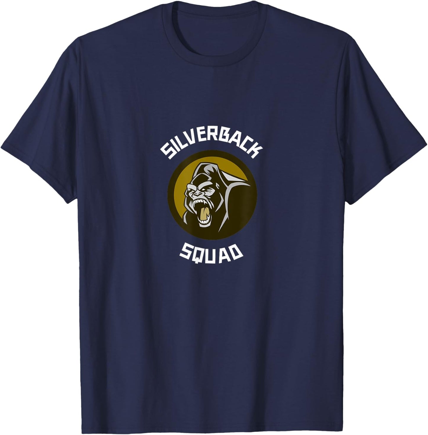 Silverback Gorilla Monkey Squad T-Shirt - T-Shirt | Navy