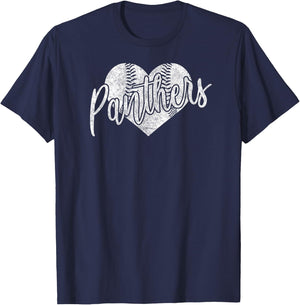Panthers Baseball Softball High School Team Mascot Mom T-Shirt - T-Shirt | Navy