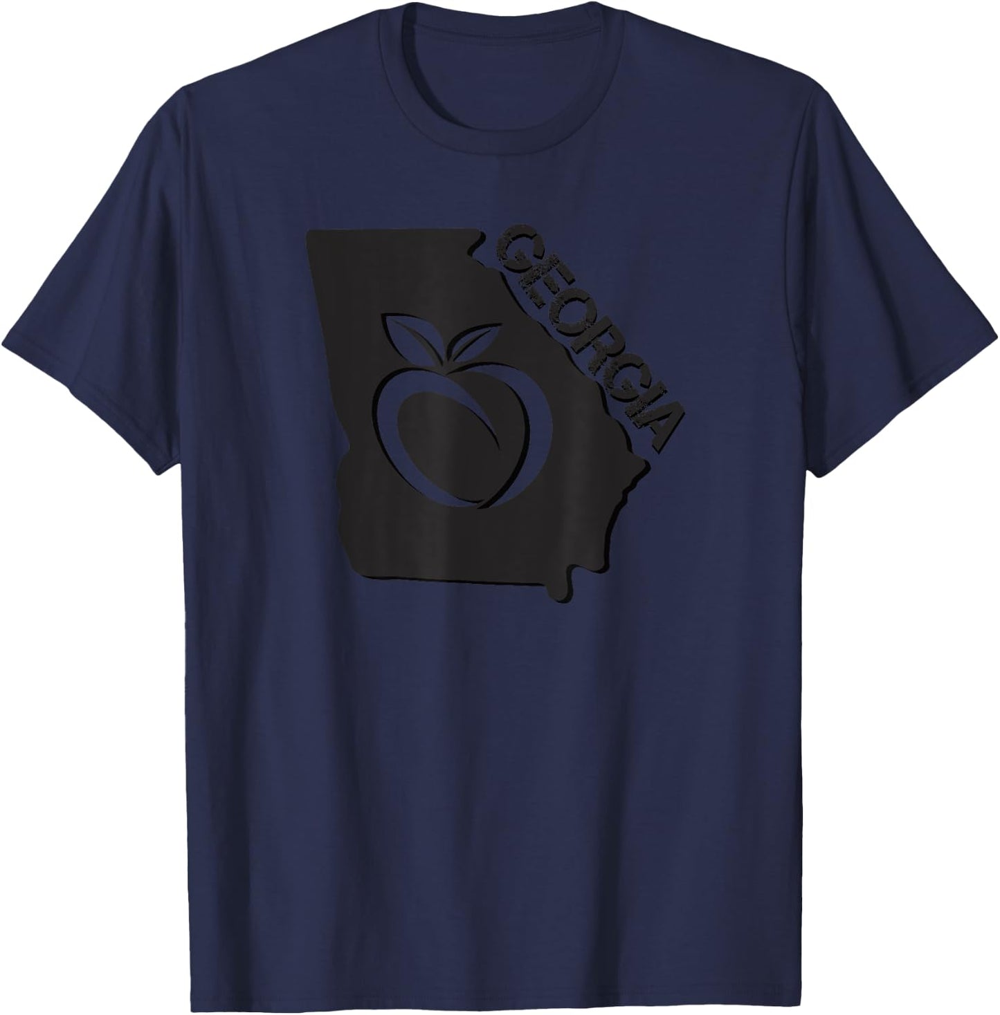 Georgia Ga Fan The Peach State T-Shirt - T-Shirt | Navy