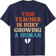 Teacher Pregnancy Announcement Idea Cute Pregnant Teacher T-Shirt - T-Shirt | Navy
