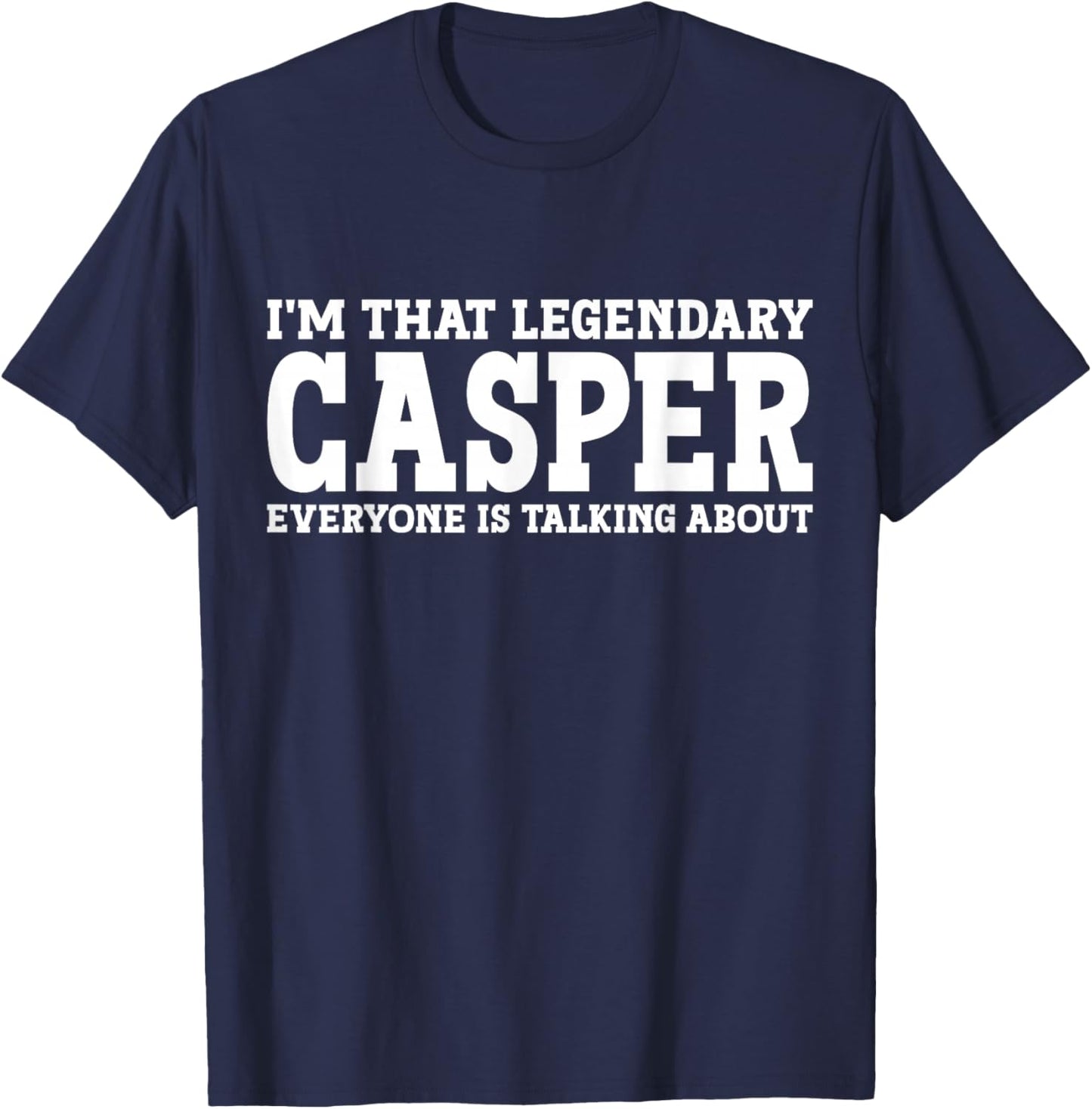 Casper Surname Funny Team Family Last Name Casper T-Shirt - T-Shirt | Navy