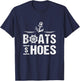 Boats And Hoes Boat Lover Boating Anchor Cruising Captain T-Shirt - T-Shirt | Navy