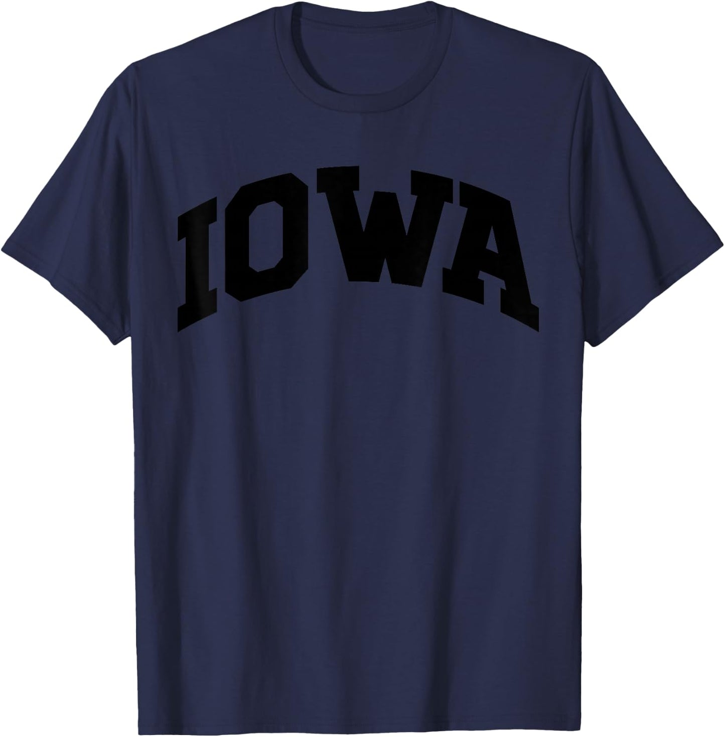 Iowa Gift, College University Text Sports Design T-Shirt - T-Shirt | Navy