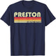 Preston Gift Name Personalized Funny Retro Vintage Birthday T-Shirt - T-Shirt | Navy