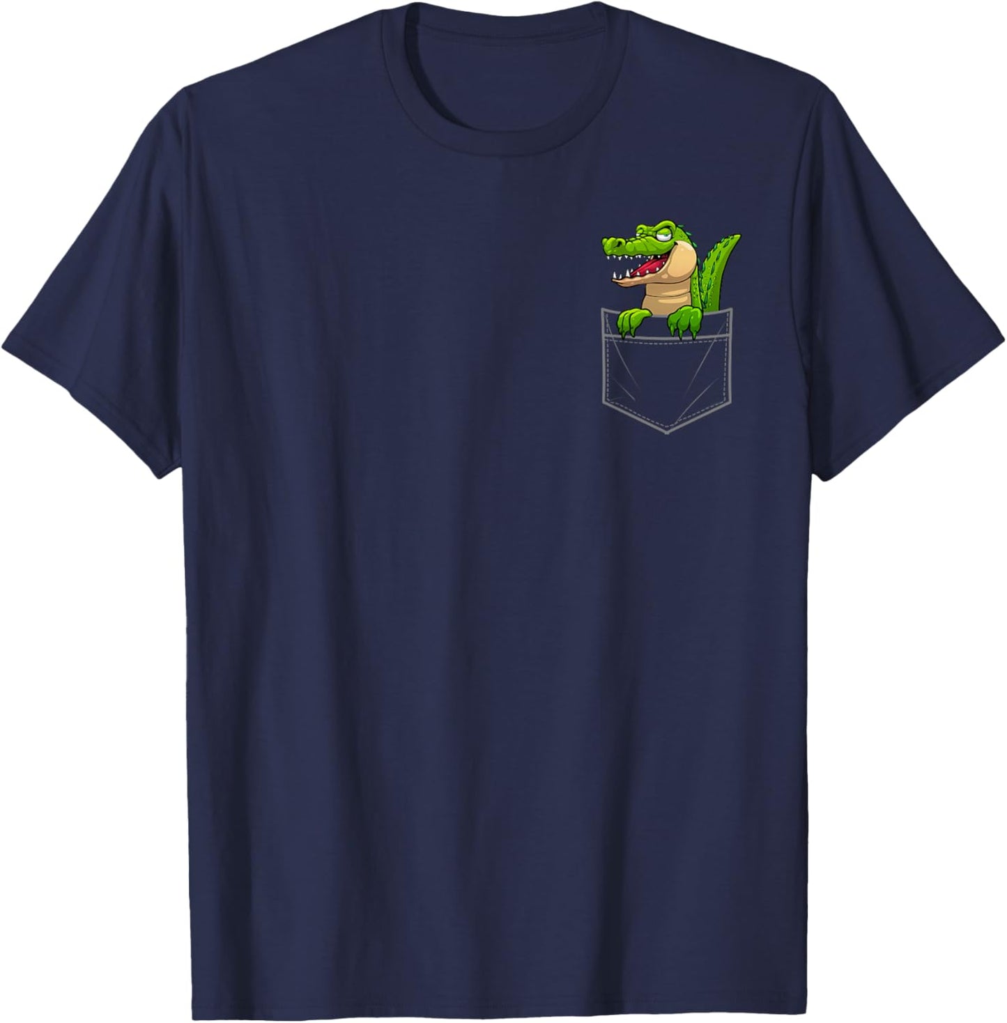 Funny Crocodile Art Women Kids Gator Lover Crocodile T-Shirt - T-Shirt | Navy