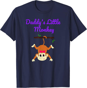 Daddy's Little Monkey T-Shirt - T-Shirt | Navy