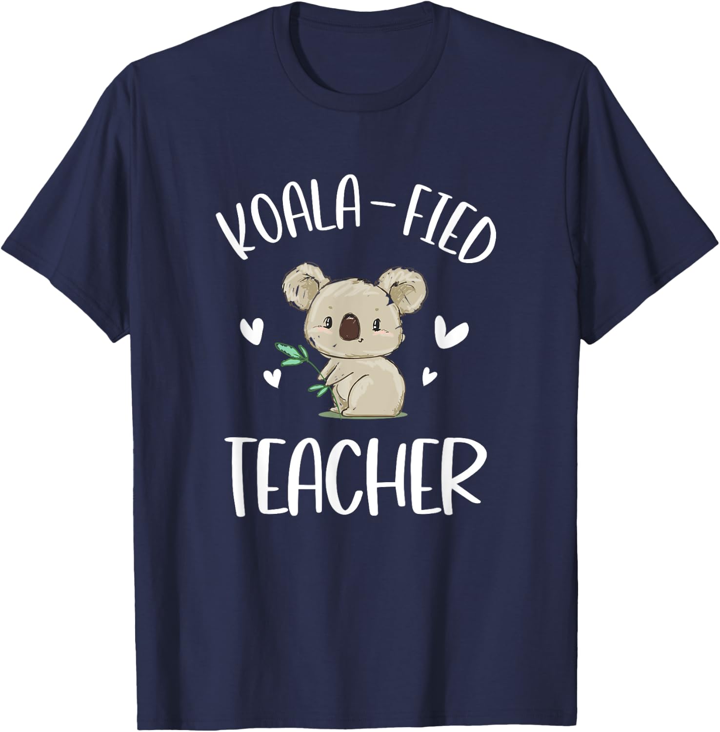 Funny Teacher Shirt, Qualified Teacher, Gift Koala Fied Women Girls Kids T-Shirt - T-Shirt | Navy