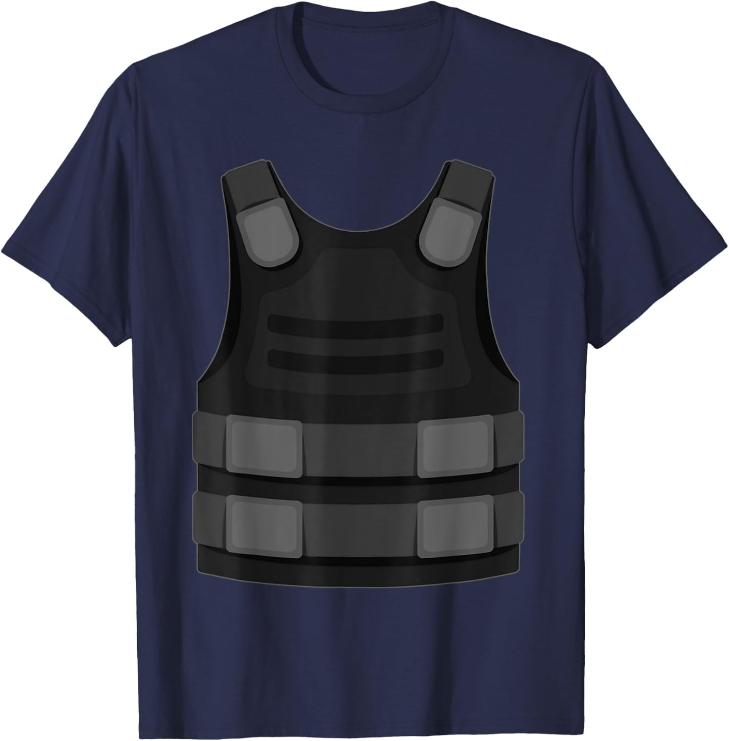 Bulletproof Vest Halloween Costume Shirt Gamer Gaming T-Shirt - T-Shirt | Navy