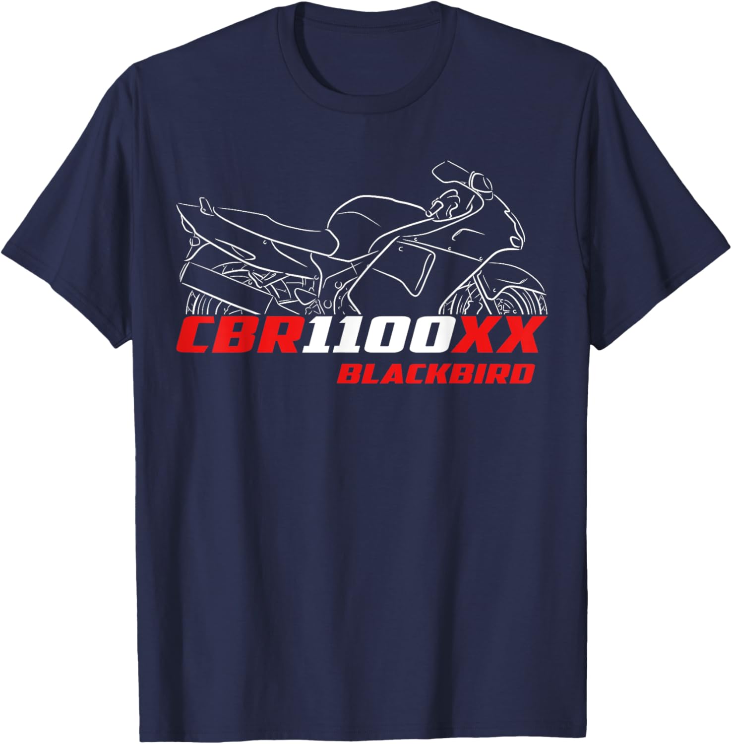 CBR1100XX Blackbird 1996–2007 for Riders, Motorcycle T-Shirt - T-Shirt | Navy
