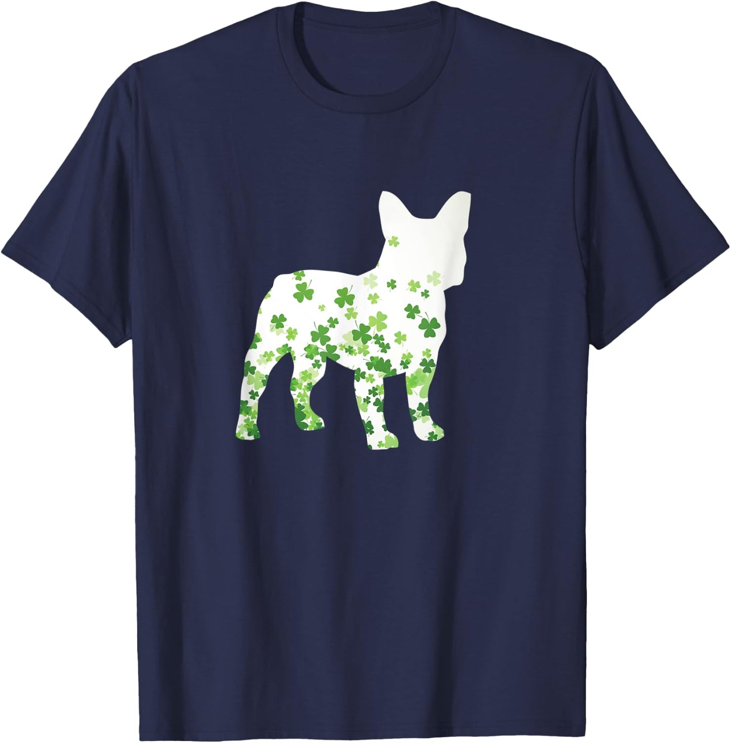 French Bulldog St Patrick's Day Shamrock Dog Women Kids T-Shirt - T-Shirt | Navy