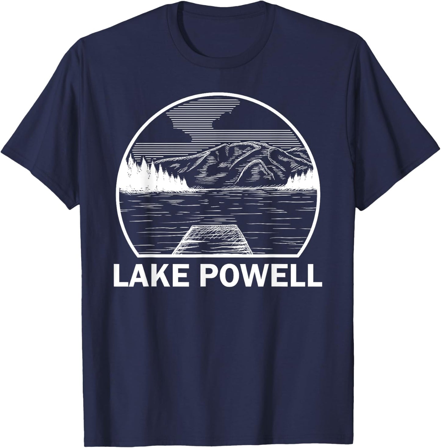 LAKE POWELL ARIZONA Funny Fishing Camping Summer Gift Men Women Kids T-Shirt - T-Shirt | Navy