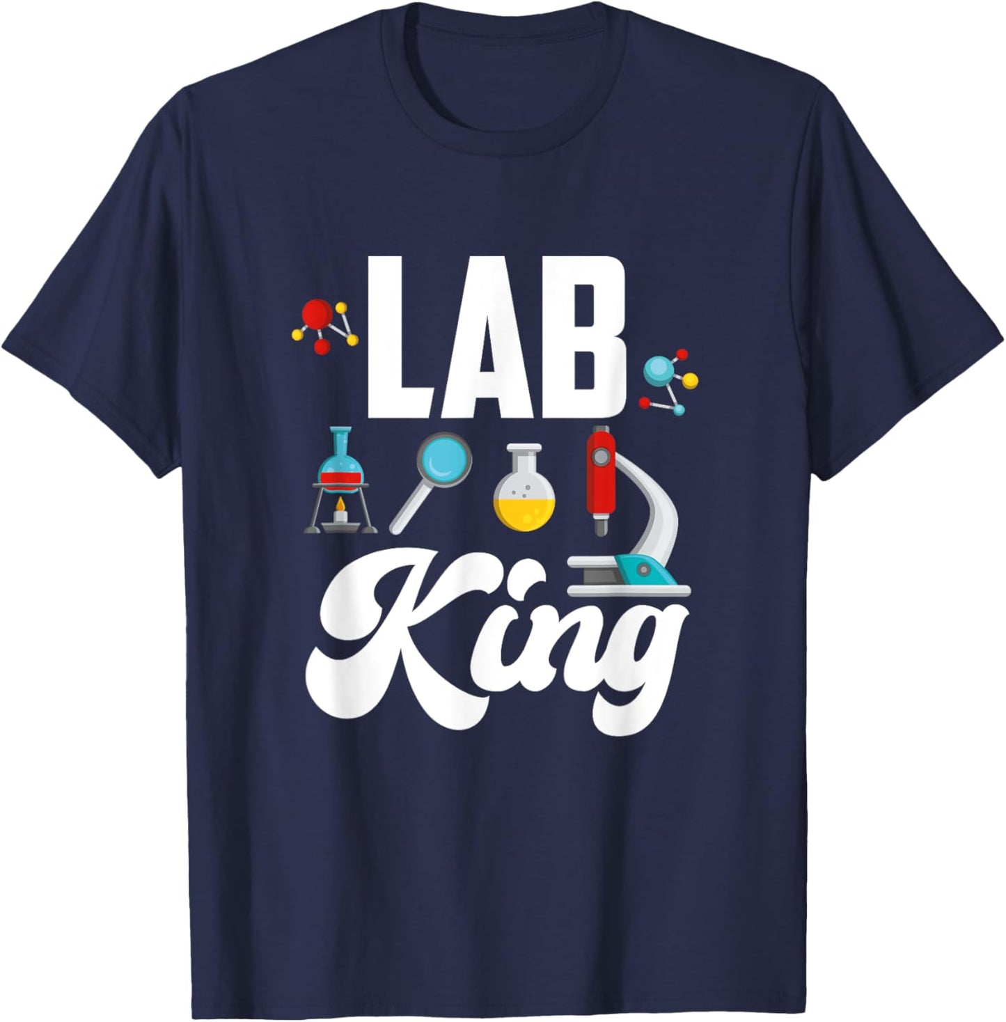 Lab King - Chemist Laboratory Worker T-Shirt - T-Shirt | Navy