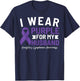 I Wear Purple For My Husband Hodgkin's Lymphoma Awareness T-Shirt - T-Shirt | Navy
