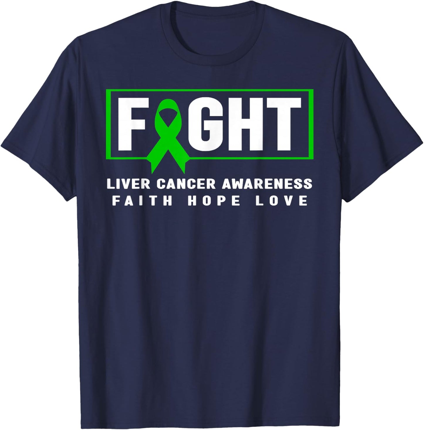 Liver Cancer Awareness Shirt - Fight Liver Cancer Awareness T-Shirt - T-Shirt | Navy