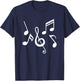 Music Notes T-Shirt - T-Shirt | Navy
