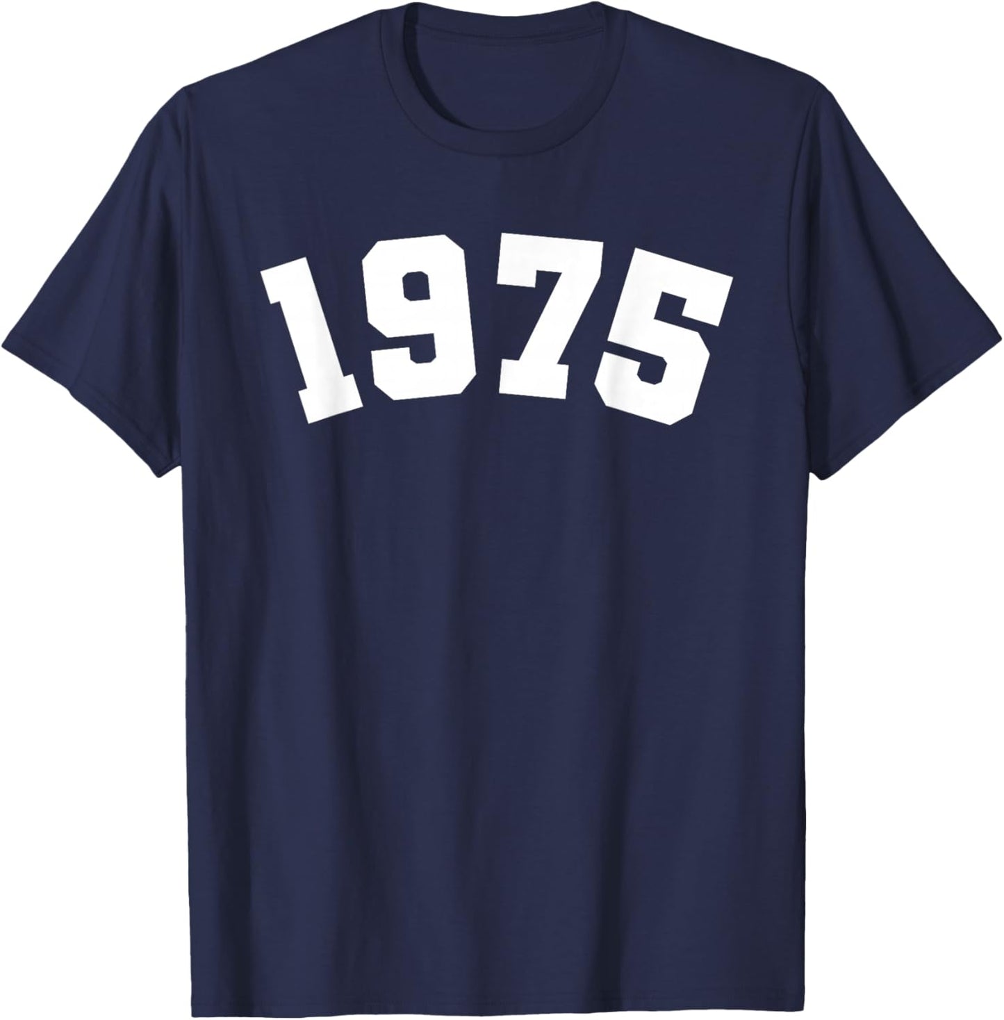Classic 1975 Varsity Vintage College Style 49th Birthday T-Shirt - T-Shirt | Navy