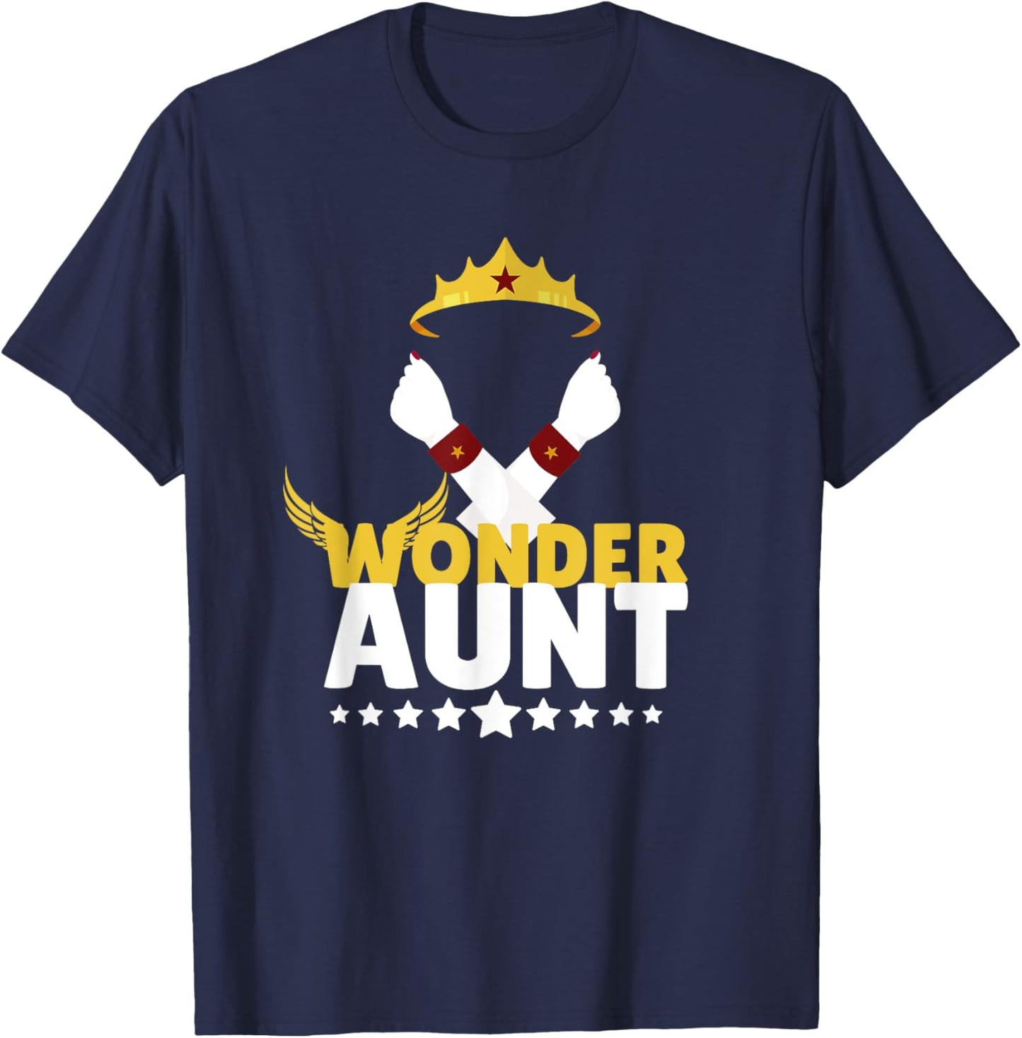 Wonder Aunt Superhero Favorite Best Auntie Costume Gift T-Shirt - T-Shirt | Navy