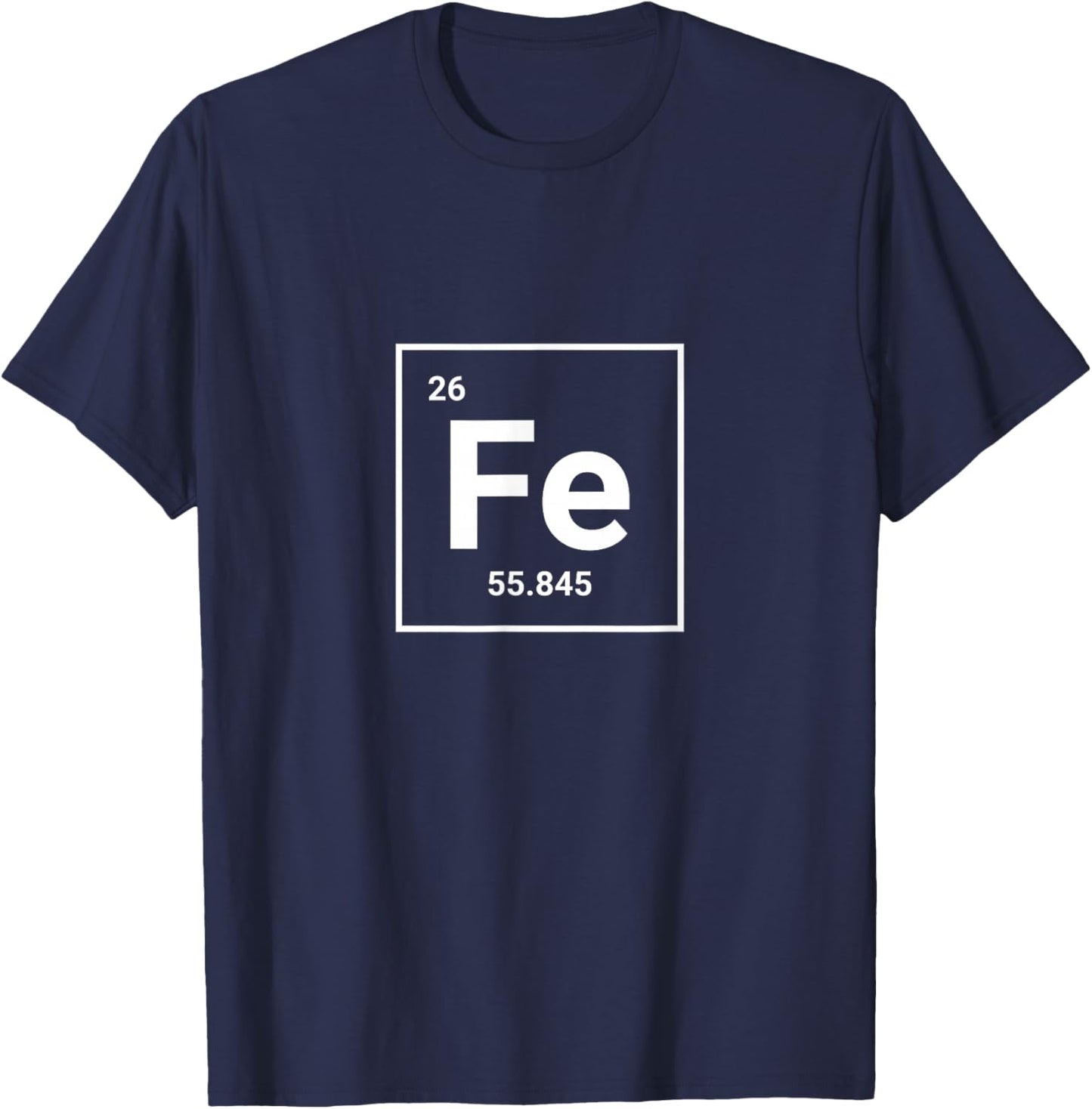Iron Periodic Table Elements Sign Graphic Fe T-Shirt - T-Shirt | Navy